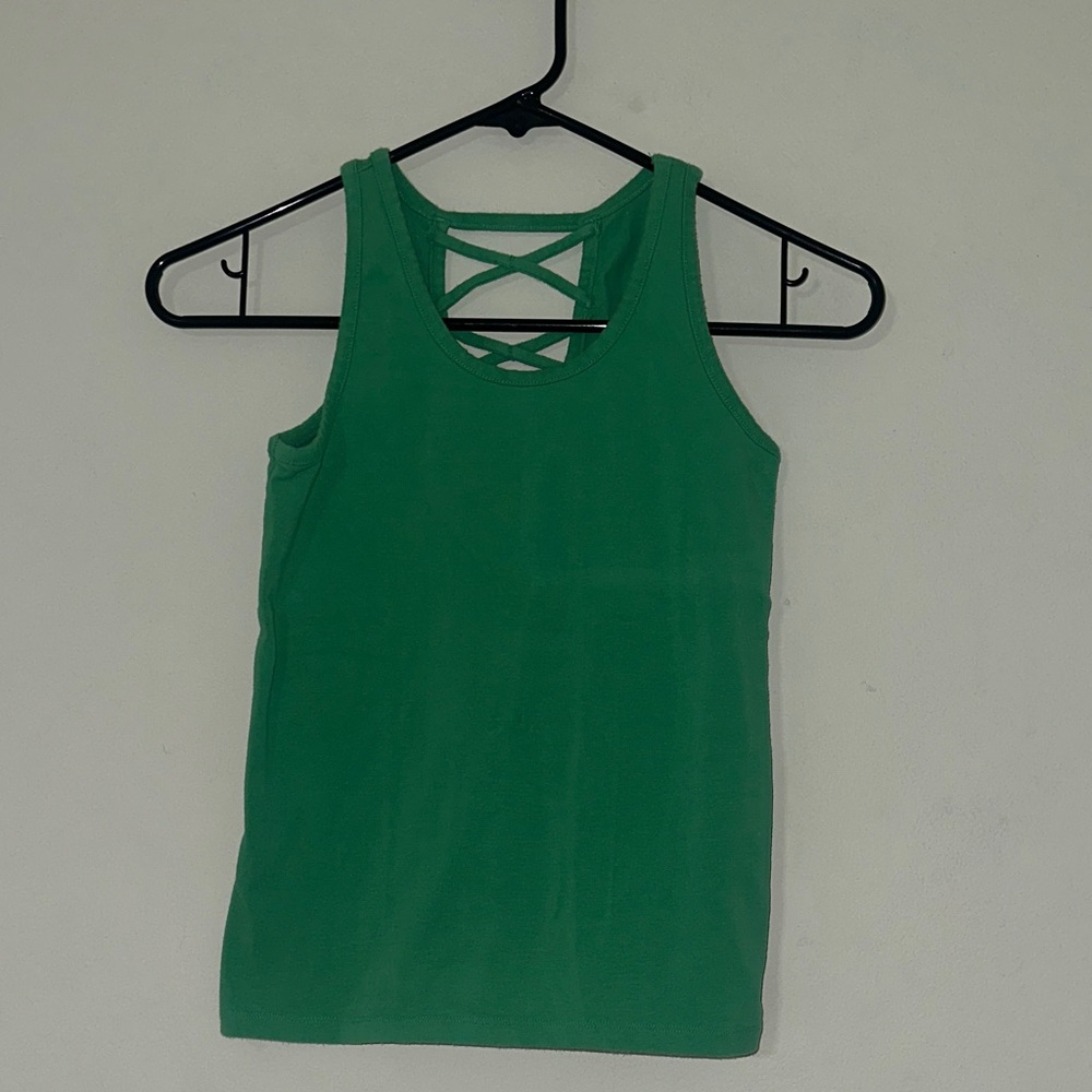 Old Navy Bright Green Tank with Cross Back
